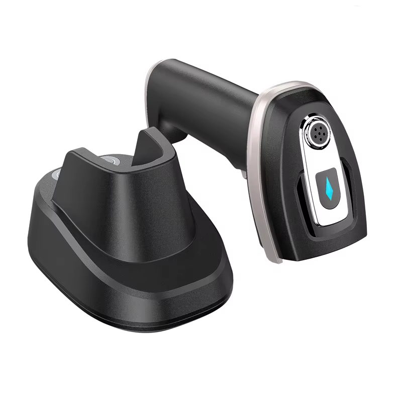 W48 USB Desktop 2D Wireless BT 2.4G Portable Handheld QR Code Reader Barcode Scanner 2D Machine with