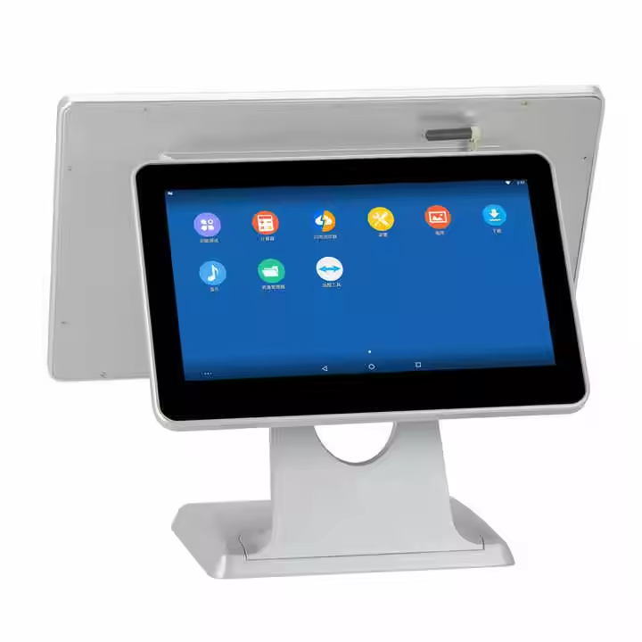 EDOO ED60 Windows 10 Point Capacitive Touch Screen Dual Screen Copper Bracket Cash Register WIFI Blu