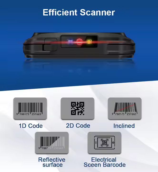 EDOO M82 Android Handheld 5G Mobile Terminal Pda IP68 1d 2d Barcode Scanner NFC Reader  With Removeable Battery 5000mAh