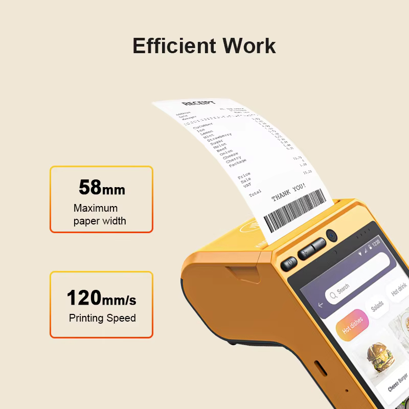 DEOO EP600 Android12 2GB Ram 16GB Rom 4G Hand Bill Machine Magnetic Card NFC Handheld Mobile Portable Cash Register POS System