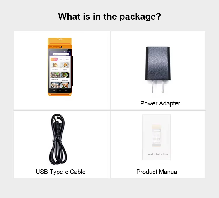 DEOO EP600 Android12 2GB Ram 16GB Rom 4G Hand Bill Machine Magnetic Card NFC Handheld Mobile Portable Cash Register POS System