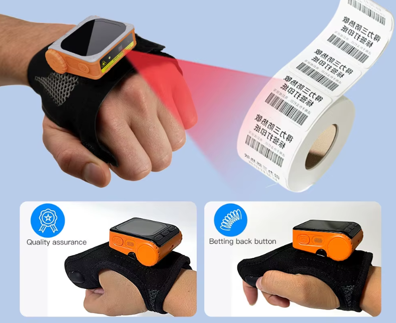 EDOO AI1580 | Portable Wireless WIFI BT Glove-style Barcode Scanner