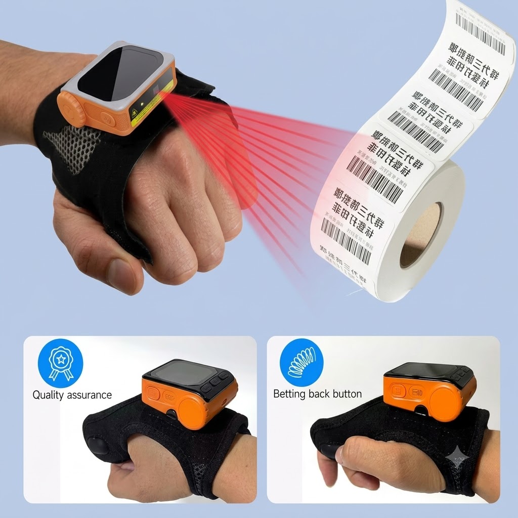 Ring Finger Barcode Scanner for Hands-Free Warehouse and Retail Operations