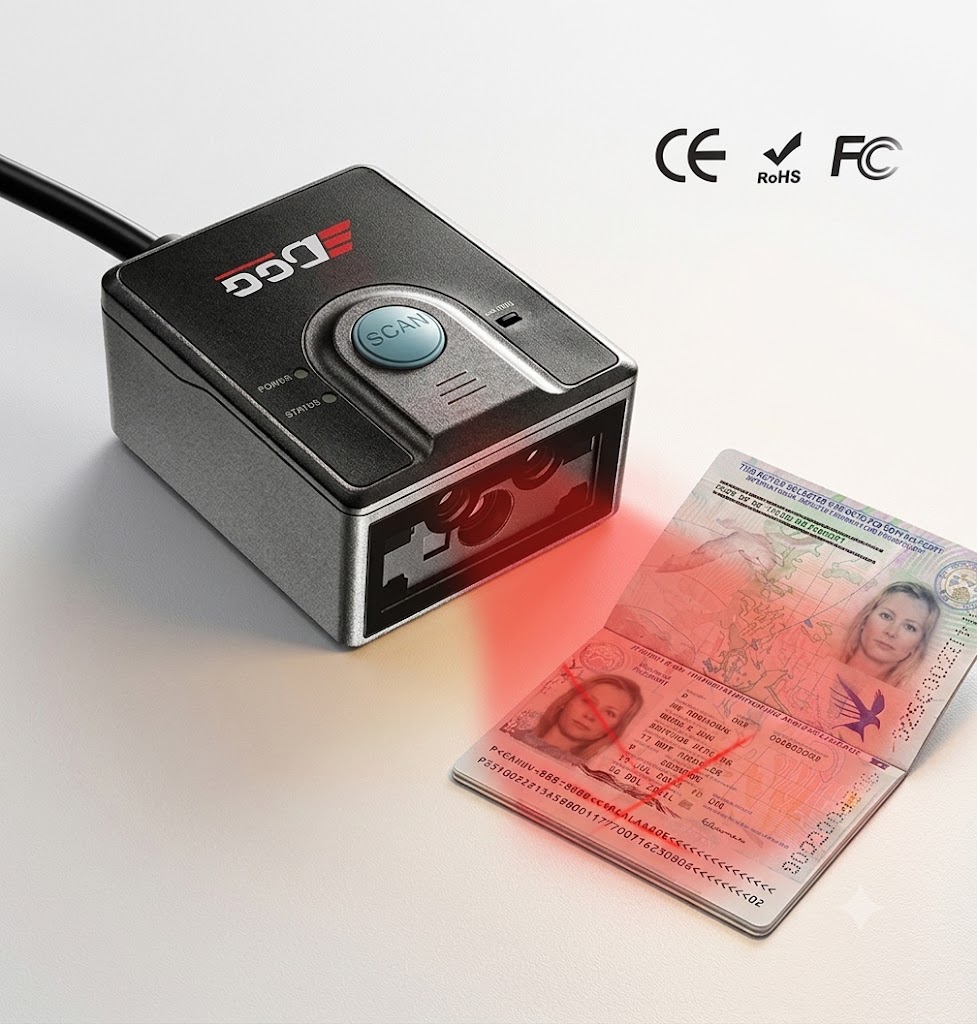 Barcode Reader Module for Kiosk Applications with OCR and MRZ Reading